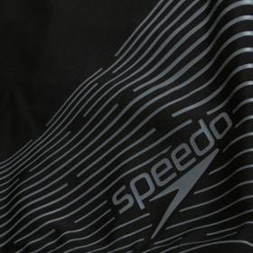 SPEEDO Medley Logo Aquashort Black Green - Boxer Natation