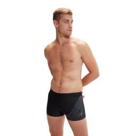 SPEEDO Medley Logo Aquashort Black Green - Boxer Natation