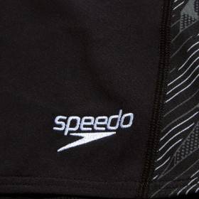 SPEEDO H Boom Panel Aquashort Black White - Boxer Natation