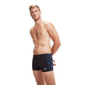 SPEEDO H Boom Panel Aquashort Black Blue - Boxer Natation