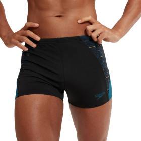 SPEEDO Aquashort SPLICE Black Blue - Boxer homme natation