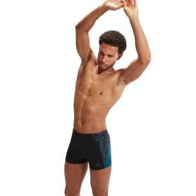 SPEEDO Aquashort SPLICE Black Blue - Boxer homme natation