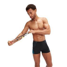 SPEEDO Aquashort SPLICE Black Blue - Boxer homme natation