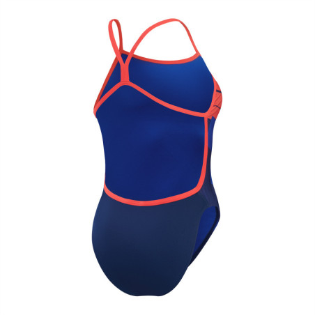 SPEEDO Eco Endurance+ Placement Digital VBack Blue Red - Maillot de Bain Femme 1 piece | Les4Nages