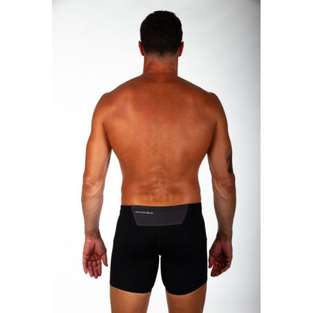 ZEROD BOXER Black Anthracite - Aquashort boxer Natation Homme | Les4Nages