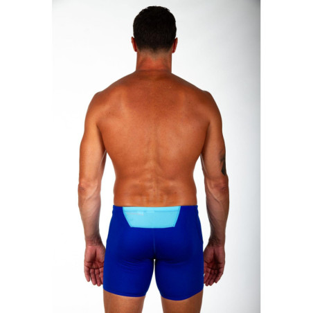 ZEROD BOXER Blue Light Blue - Aquashort boxer Natation Homme | Les4Nages