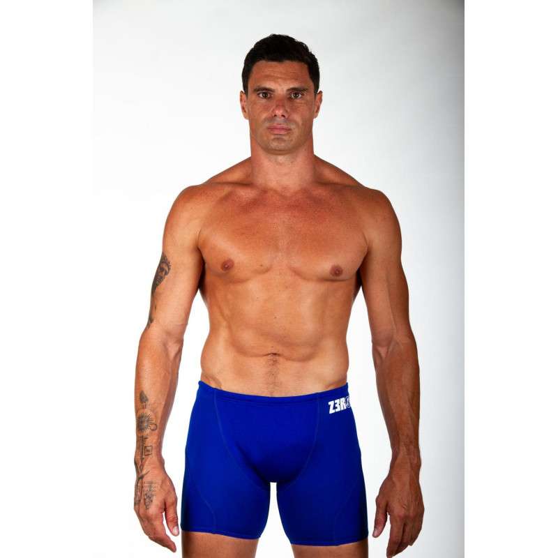 ZEROD BOXER Blue Light Blue - Aquashort boxer Natation Homme | Les4Nages