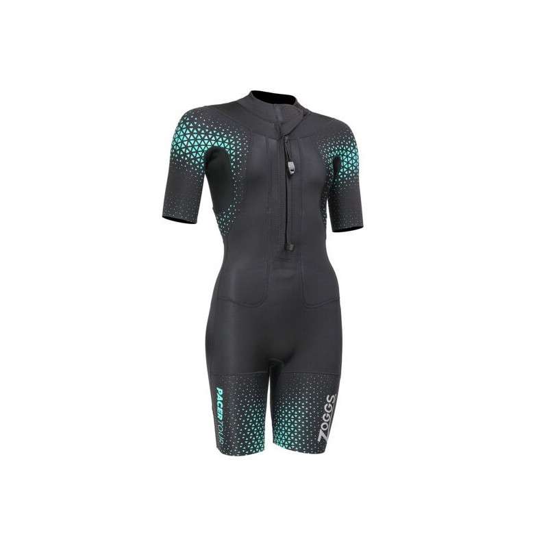 Zoggs PACER TOUR SHORTY WOMAN Black Blue - Combinaison Swimrun Femme | Les4Nages