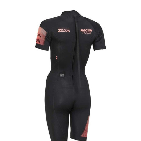 Zoggs RECON Tour Shorty Femme Black Red - Combinaison Eau Libre