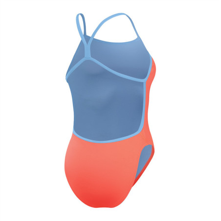 SPEEDO Solid VBack Pink Blue - Maillot de Bain Femme 1 piece | Les4Nages