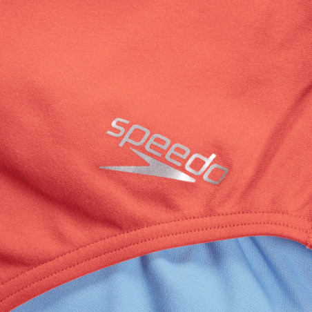 SPEEDO Solid VBack Pink Blue - Maillot de Bain Femme 1 piece | Les4Nages
