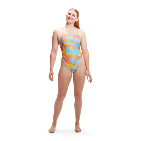 SPEEDO Allover Digital VBack Pink Yellow - Maillot de Bain Femme 1 piece | Les4Nages SPEEDO Allover Digital VBack Pink Yellow - Maillot de Bain Femme 1 piece | Les4Nages