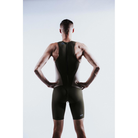 ZEROD RACER CEDAR GREEN - Trifonction Triathlon Homme sans manches | Les4Nages