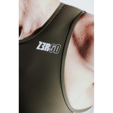 ZEROD RACER CEDAR GREEN - Trifonction Triathlon Homme sans manches | Les4Nages