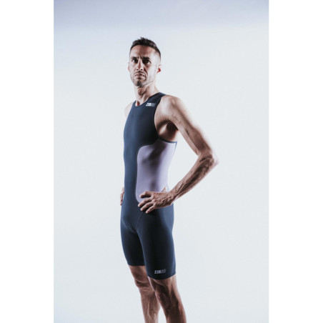 ZEROD RACER Cinder Grey - Trifonction Triathlon Homme sans manches | Les4Nages ZEROD RACER Cinder Grey - Trifonction Triathlon Homme sans manches | Les4Nages
