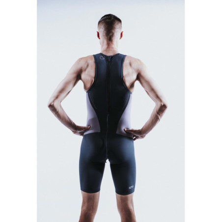 ZEROD RACER Cinder Grey - Trifonction Triathlon Homme sans manches | Les4Nages ZEROD RACER Cinder Grey - Trifonction Triathlon Homme sans manches | Les4Nages