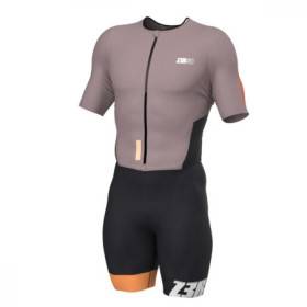 Trifonction Triathlon ZEROD TTSuit RACER HOMME Cinder Grey Avec Manches