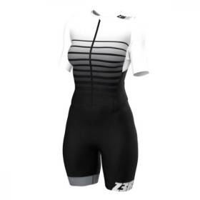 Trifonction Triathlon ZEROD TTSuit RACER FEMME Faded Mariniere Avec Manches