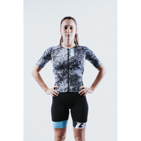 ZEROD TTSuit RACER Tropadelic - Trifonction Triathlon femme manches courtes | Les4Nages ZEROD TTSuit RACER Tropadelic - Trifonction Triathlon femme manches courtes | Les4Nages