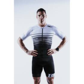 ZEROD Racer TT Faded Mariniere - Singlet Triathlon Homme manches courtes