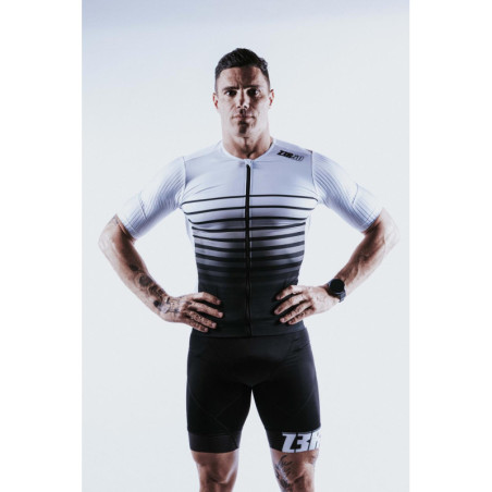 ZEROD Racer TT Faded Mariniere - Singlet Triathlon Homme manches courtes | Les4Nages ZEROD Racer TT Faded Mariniere - Singlet Triathlon Homme manches courtes | Les4Nages