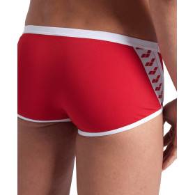 Arena ICONS Swim Low Waist Short Solid Red White - Boxer Natation Homme