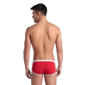 Arena ICONS Swim Low Waist Short Solid Red White - Boxer Natation Homme