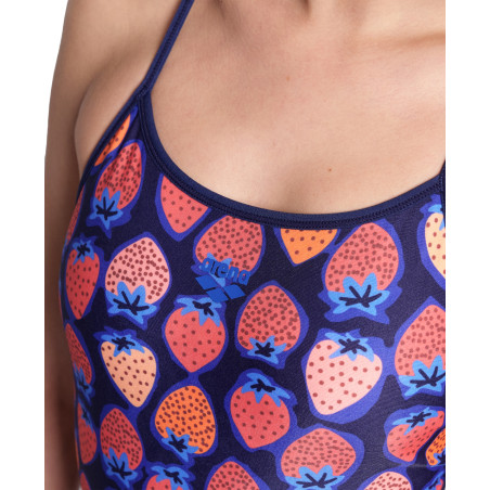 Arena REVERSIBLE Challenge Back NAVY-MULTI - Maillot Natation Femme 1 piece | Les4Nages
