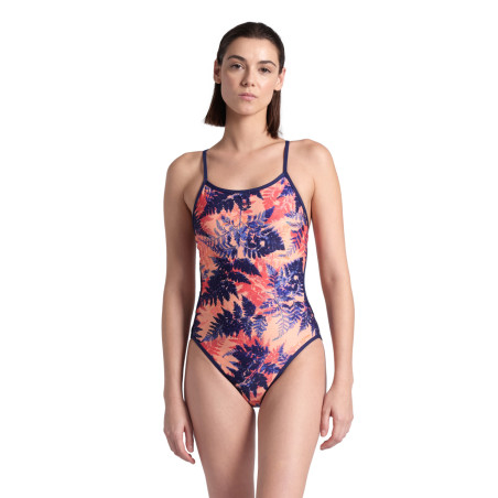 Arena REVERSIBLE Challenge Back NAVY-MULTI - Maillot Natation Femme 1 piece | Les4Nages