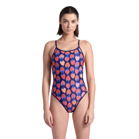 Arena REVERSIBLE Challenge Back NAVY-MULTI - Maillot Natation Femme 1 piece | Les4Nages