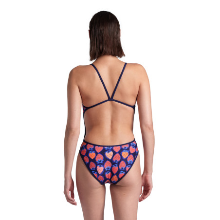 Arena REVERSIBLE Challenge Back NAVY-MULTI - Maillot Natation Femme 1 piece | Les4Nages