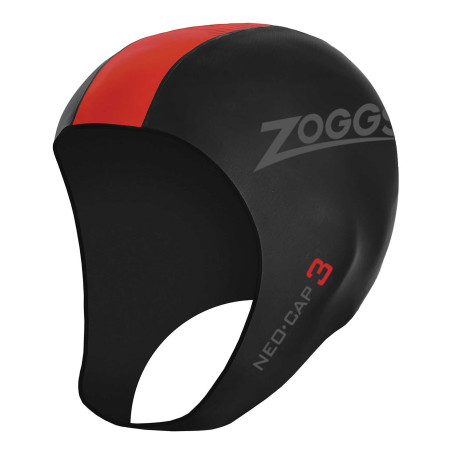 Cagoule néoprène Zoggs NEO CAP 3 Black Red | Les4Nages Cagoule néoprène Zoggs NEO CAP 3 Black Red | Les4Nages
