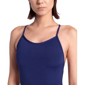 Arena SOLID Lace Back Navy White - Maillot de bain natation femme
