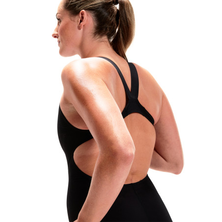 SPEEDO Fastskin LZR IGNITE OpenBack Kneeskin Dos Ouvert - Black - Combinaison Natation Competition Femme | Les4Nages