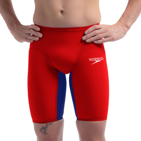 SPEEDO FastSkin LZR PURE VALOR 2.0 JAMMER - Red / Blue - Jammer Natation Competition Homme | Les4Nages