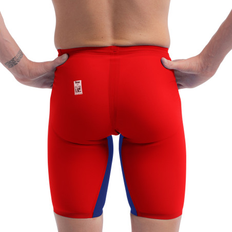 SPEEDO FastSkin LZR PURE VALOR 2.0 JAMMER - Red / Blue - Jammer Natation Competition Homme | Les4Nages