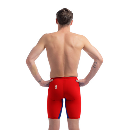 SPEEDO FastSkin LZR PURE VALOR 2.0 JAMMER - Red / Blue - Jammer Natation Competition Homme | Les4Nages