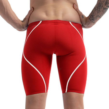 SPEEDO FastSkin LZR PURE INTENT 2.0 JAMMER - Red - Jammer Natation Competition Homme | Les4Nages