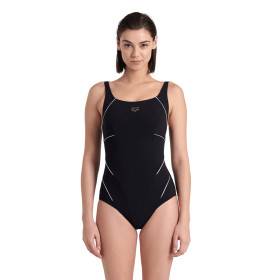 Arena Bodylift JEWEL R Black White - Maillot Natation Arena Aquagym