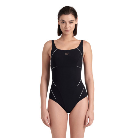 Arena Bodylift JEWEL R Black White - Maillot Natation Arena Aquagym | Les4Nages Arena Bodylift JEWEL R Black White - Maillot Natation Arena Aquagym | Les4Nages