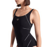 Arena Bodylift JEWEL R Black White - Maillot Natation Arena Aquagym