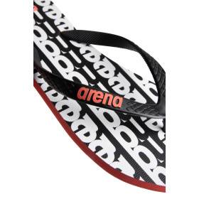 Arena BEACH THONG MONOGRAM BLACK-WHITE - Claquettes plage