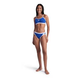 Bikini Arena ICONS Cross Back Solid ROYAL WHITE - Maillot Natation Femme 2 pieces