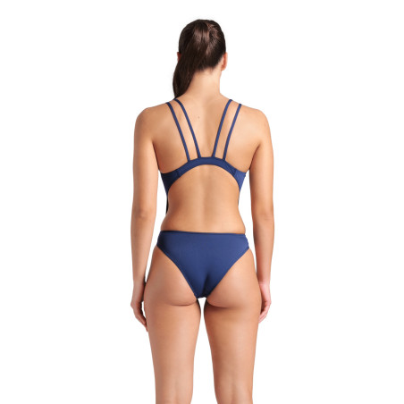 Arena Swimsuit TECH Multi SOLID Navy White- Maillot Natation Femme | Les4Nages
