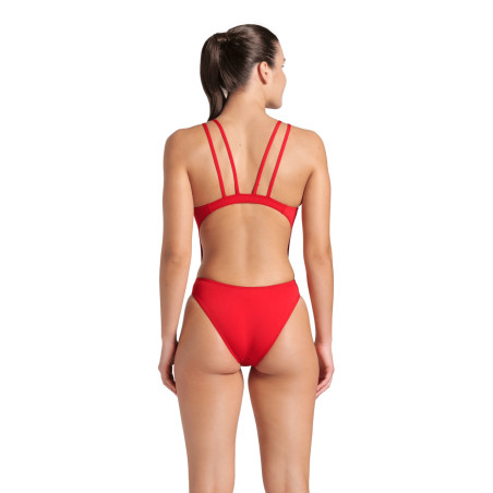 Arena Swimsuit TECH Multi SOLID Red White- Maillot Natation Femme | Les4Nages Arena Swimsuit TECH Multi SOLID Red White- Maillot Natation Femme | Les4Nages
