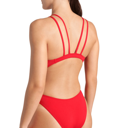 Arena Swimsuit TECH Multi SOLID Red White- Maillot Natation Femme | Les4Nages Arena Swimsuit TECH Multi SOLID Red White- Maillot Natation Femme | Les4Nages