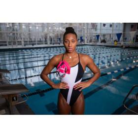 Arena DIAMOND Light Drop Black White - Maillot Natation Femme