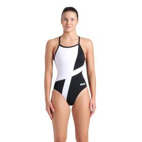 Arena DIAMOND Light Drop Black White - Maillot Natation Femme