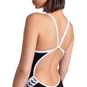 Arena ICONS Team SUPER FLY BACK Black White - Maillot Natation Femme 