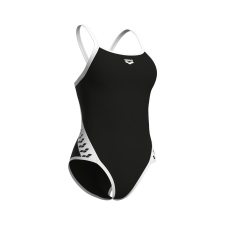 Arena ICONS Team SUPER FLY BACK Black White - Maillot Natation Femme | Les4Nages